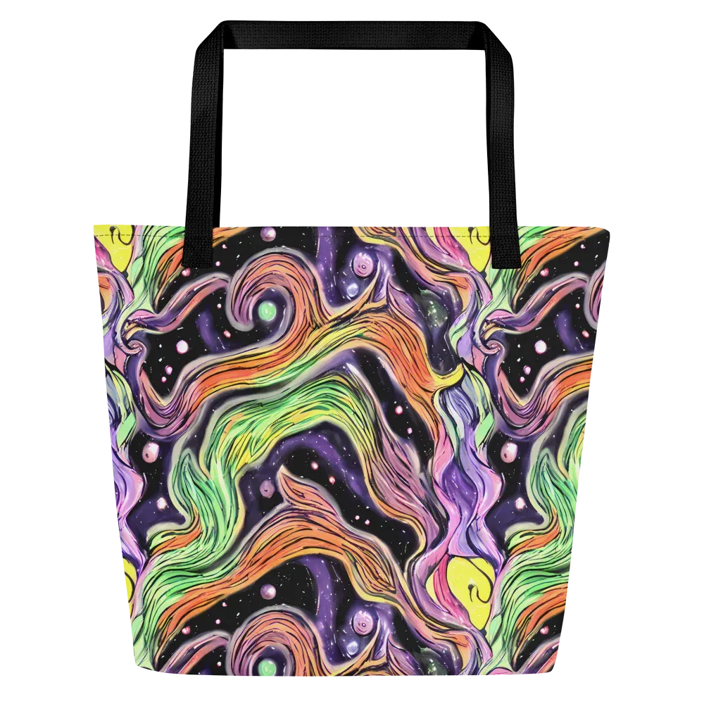 Cosmic Ribbon on Large Tote Bag W/ Pocket — Front