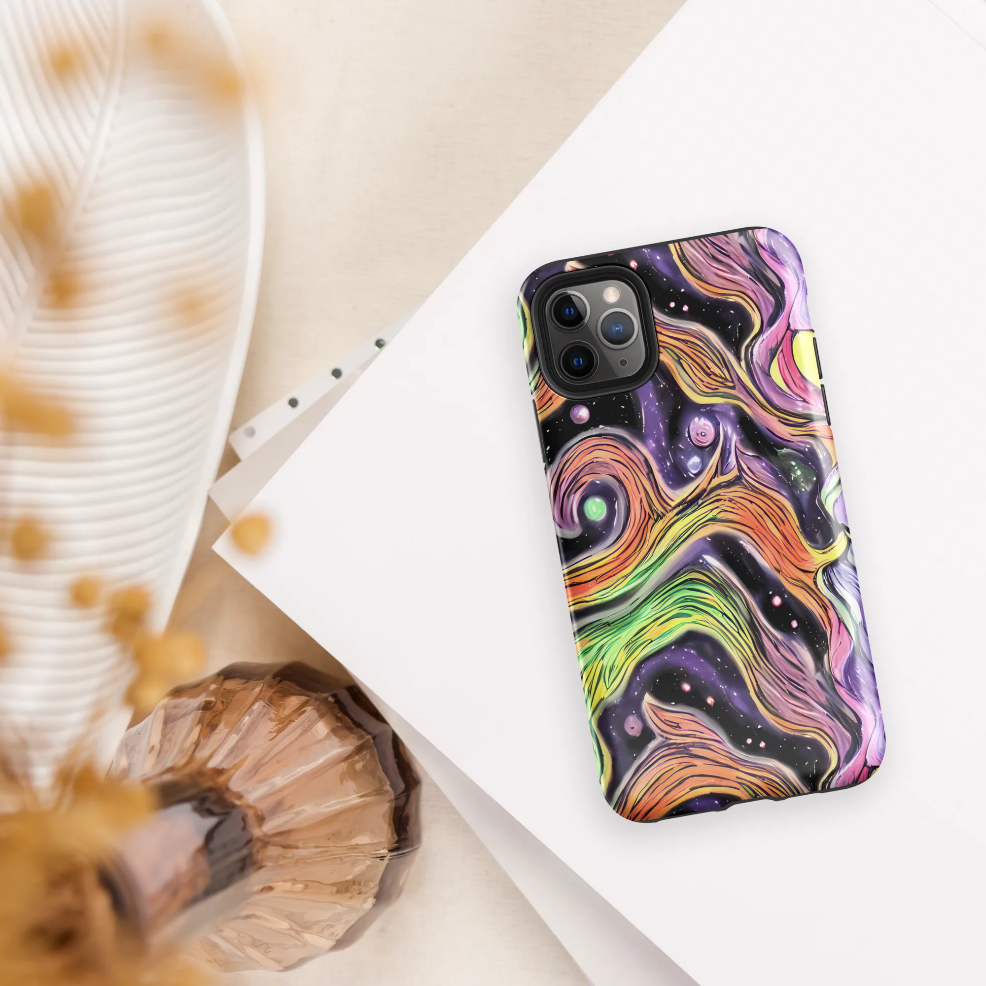 Cosmic Ribbon on Tough Case for iPhone® — Front