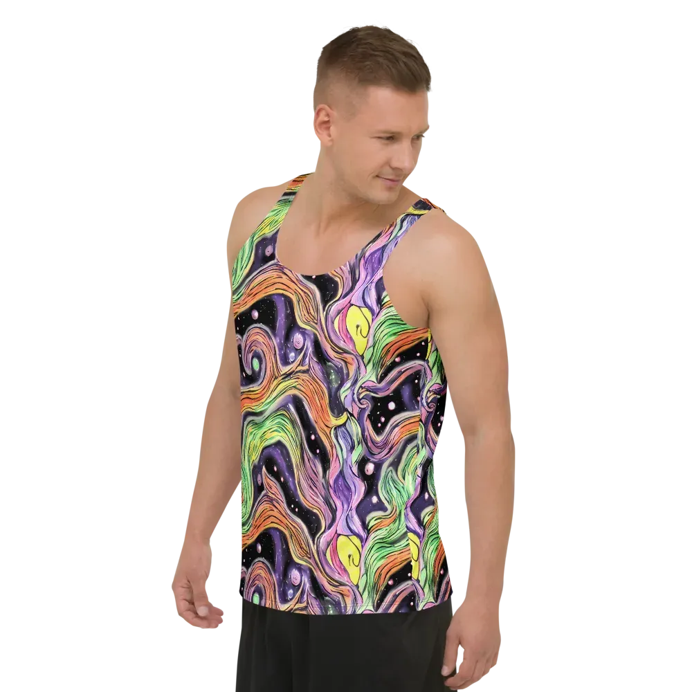 Cosmic Ribbon on Men's Tank Top — Left Front