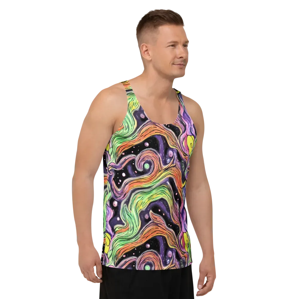 Cosmic Ribbon on Men's Tank Top — Right Front