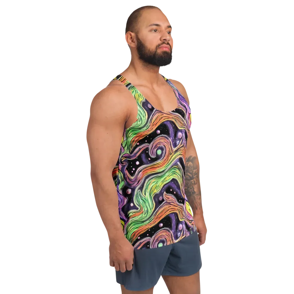 Cosmic Ribbon on Men's Tank Top — Right Front