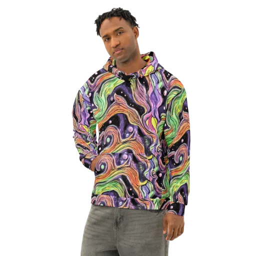 Cosmic Ribbon on a Cotton Hoodie