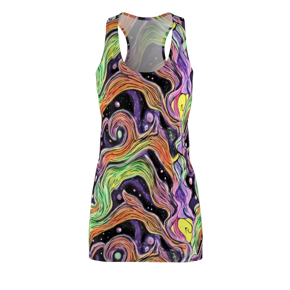 Cosmic Ribbon on Racerback Dress — Front