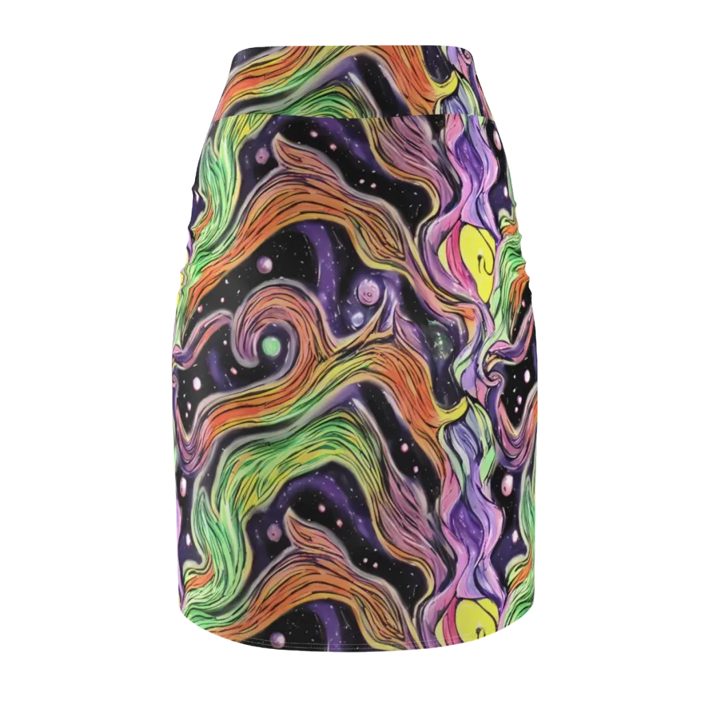 Cosmic Ribbon on Pencil Skirt — Back
