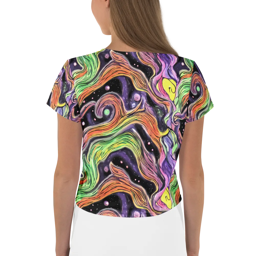Cosmic Ribbon on Crop Tee — Back