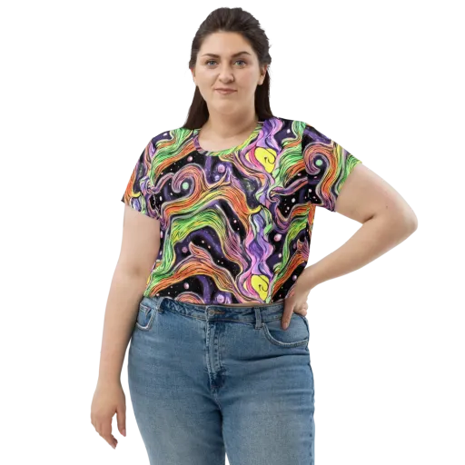 Cosmic Ribbon on a Crop Tee