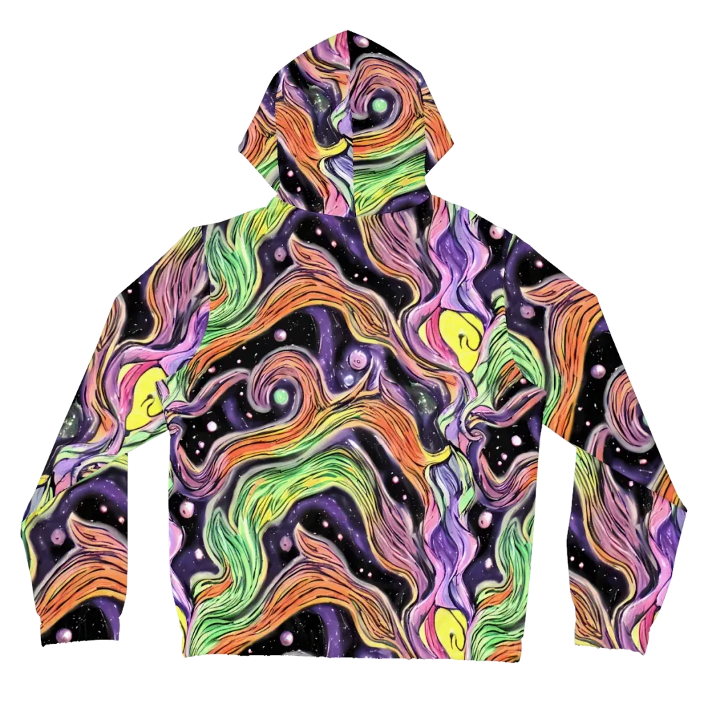 Cosmic Ribbon on Women's Full-Zip Hoodie — Back