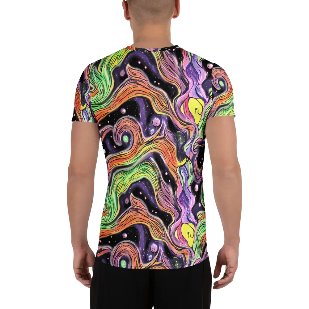 Cosmic Ribbon on Men's Athletic T-Shirt — Back