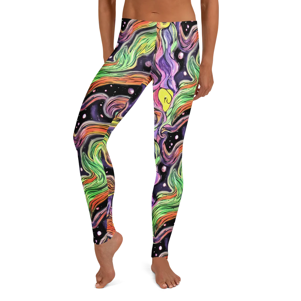 Cosmic Ribbon on Leggings — Front