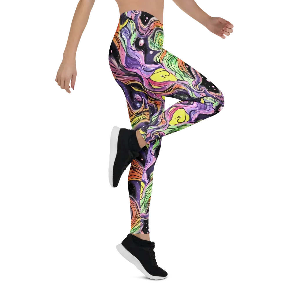 Cosmic Ribbon on Leggings — Right