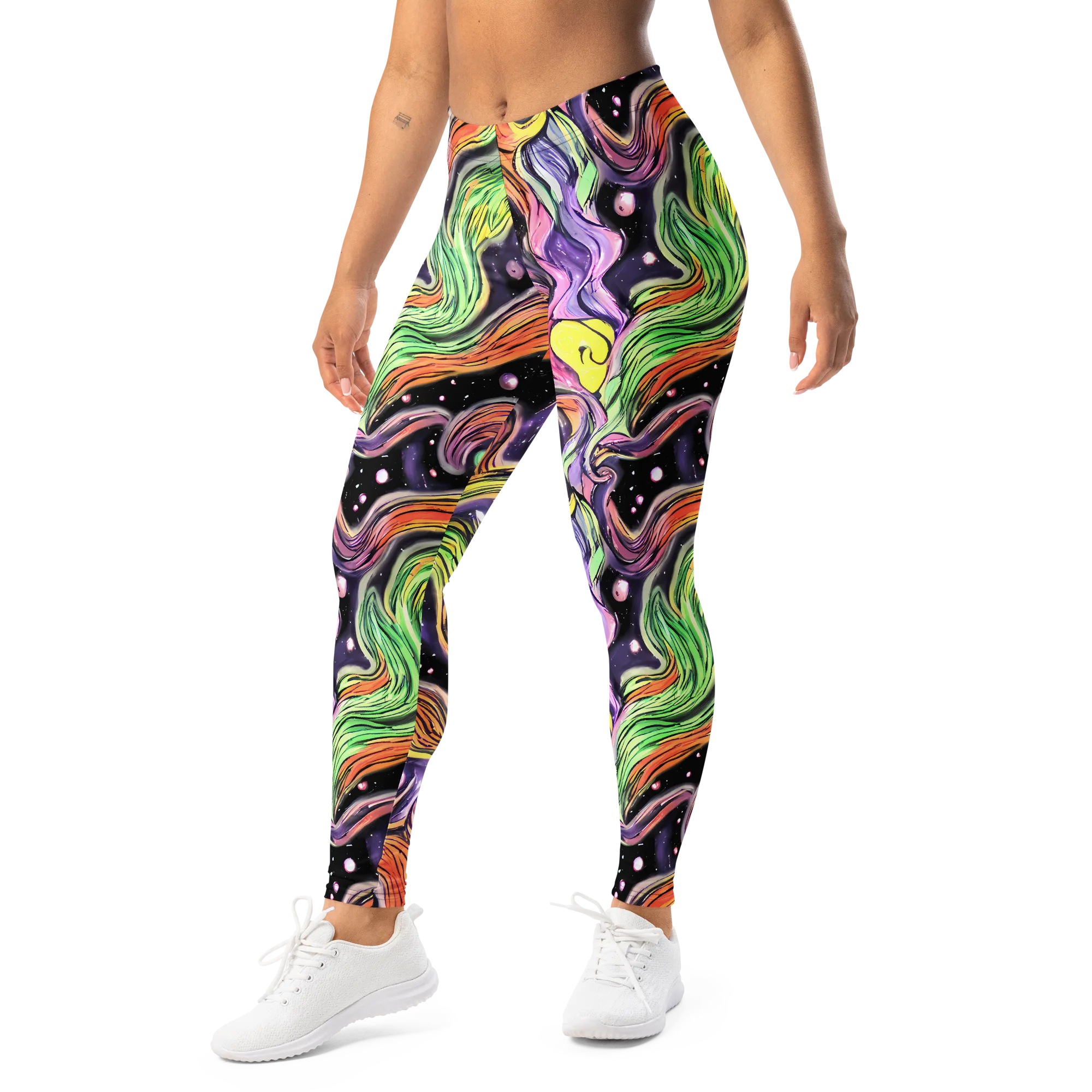 Cosmic Ribbon on Leggings — Left Front