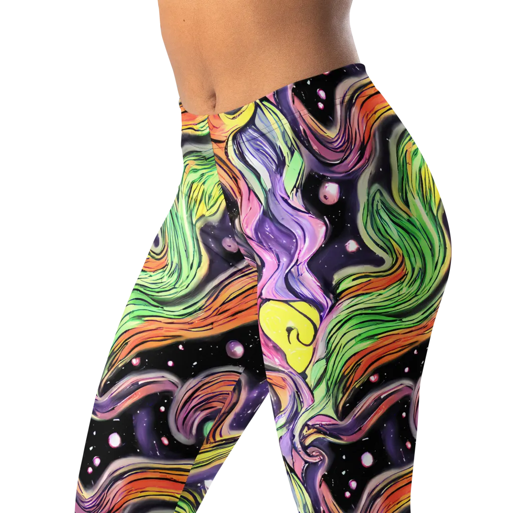 Cosmic Ribbon on Leggings — Left Front