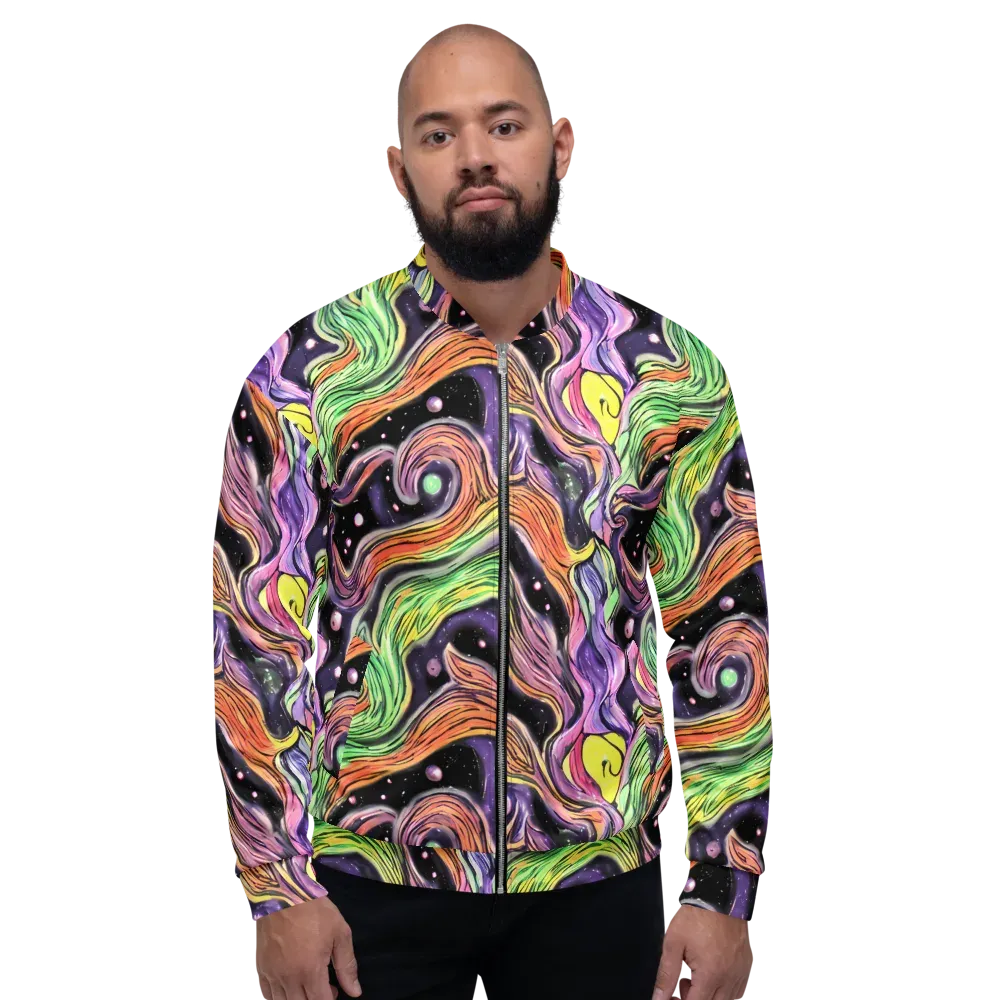 Cosmic Ribbon on Bomber Jacket — Front