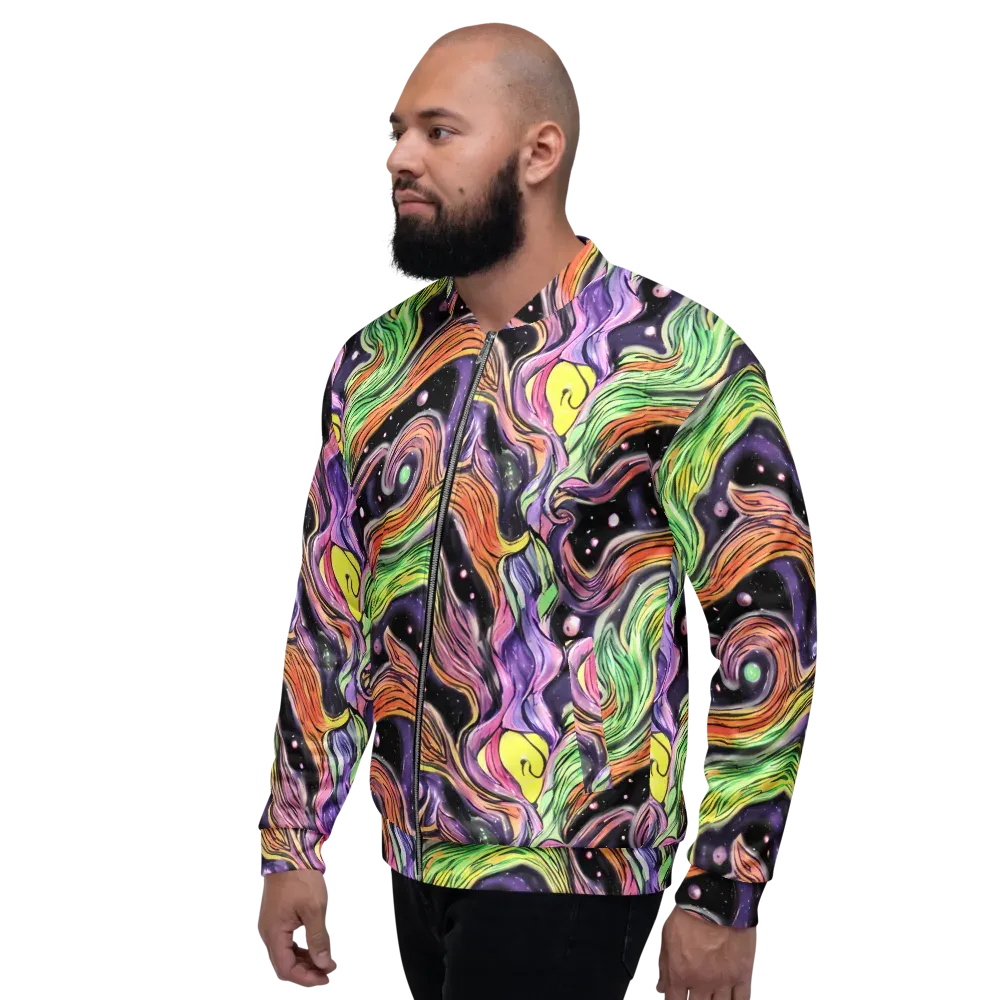 Cosmic Ribbon on Bomber Jacket — Left