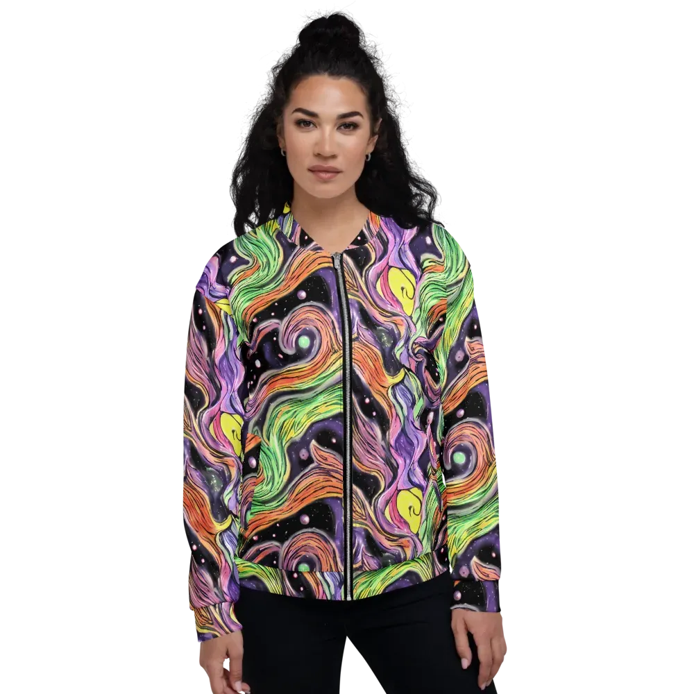 Cosmic Ribbon on Bomber Jacket — Front