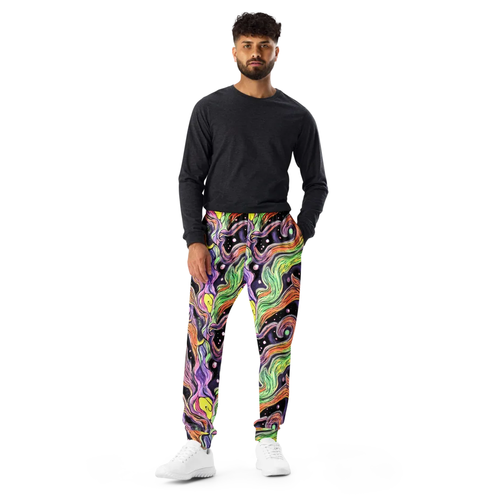 Cosmic Ribbon on Men's Joggers — Front