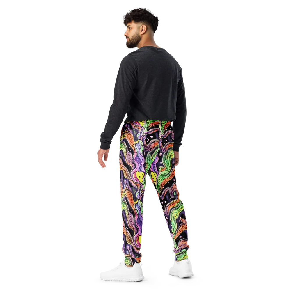 Cosmic Ribbon on Men's Joggers — Back