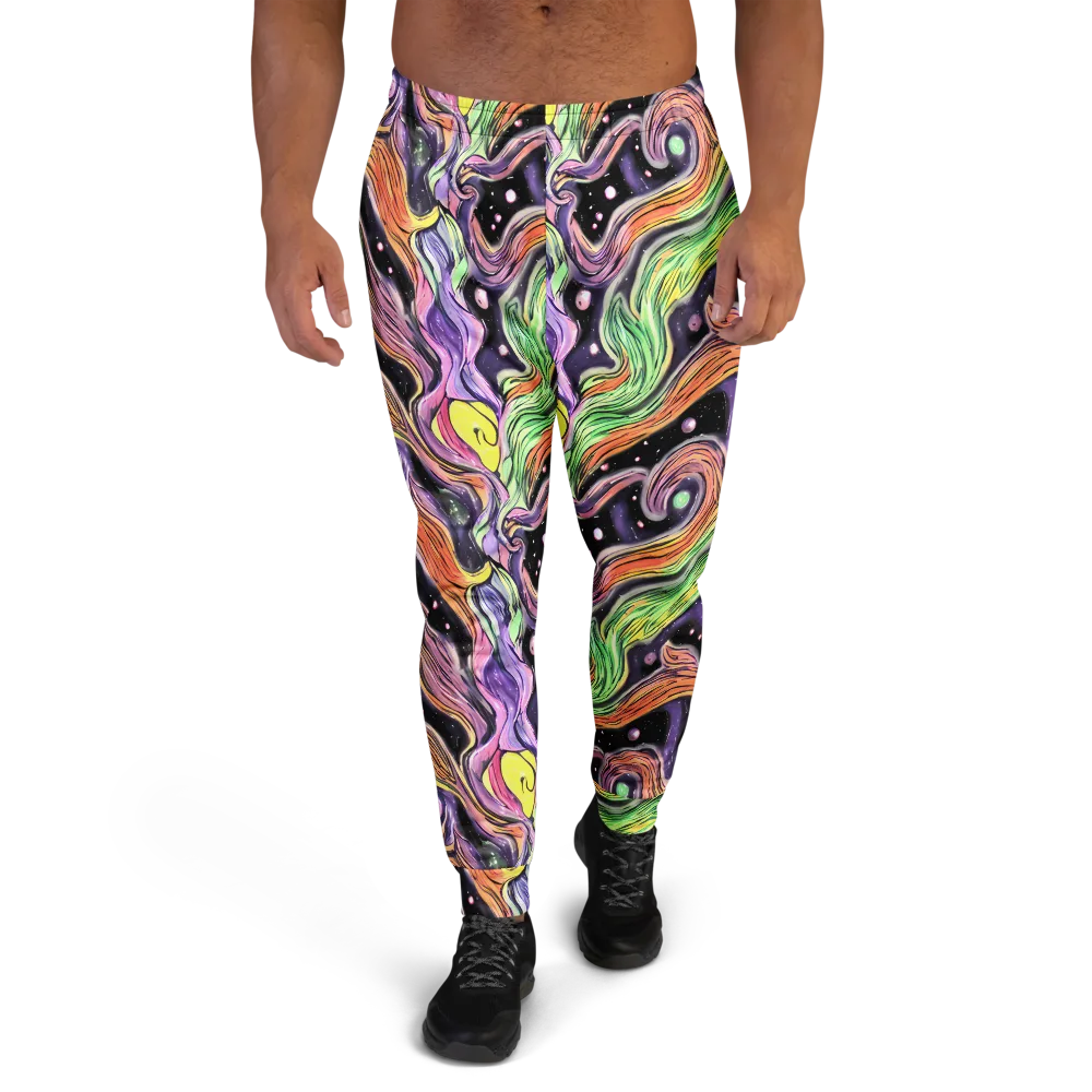 Cosmic Ribbon on Men's Joggers — Front