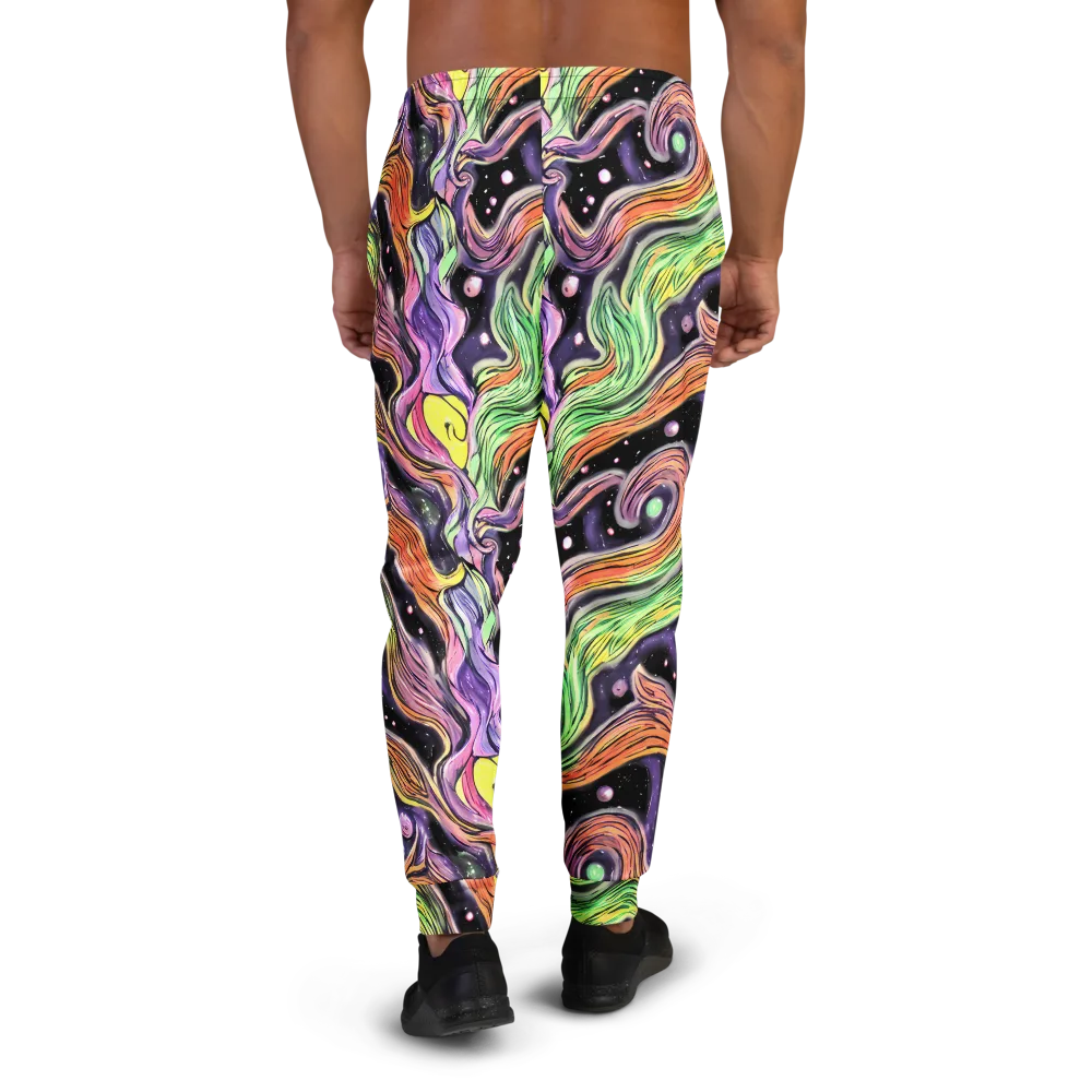 Cosmic Ribbon on Men's Joggers — Back