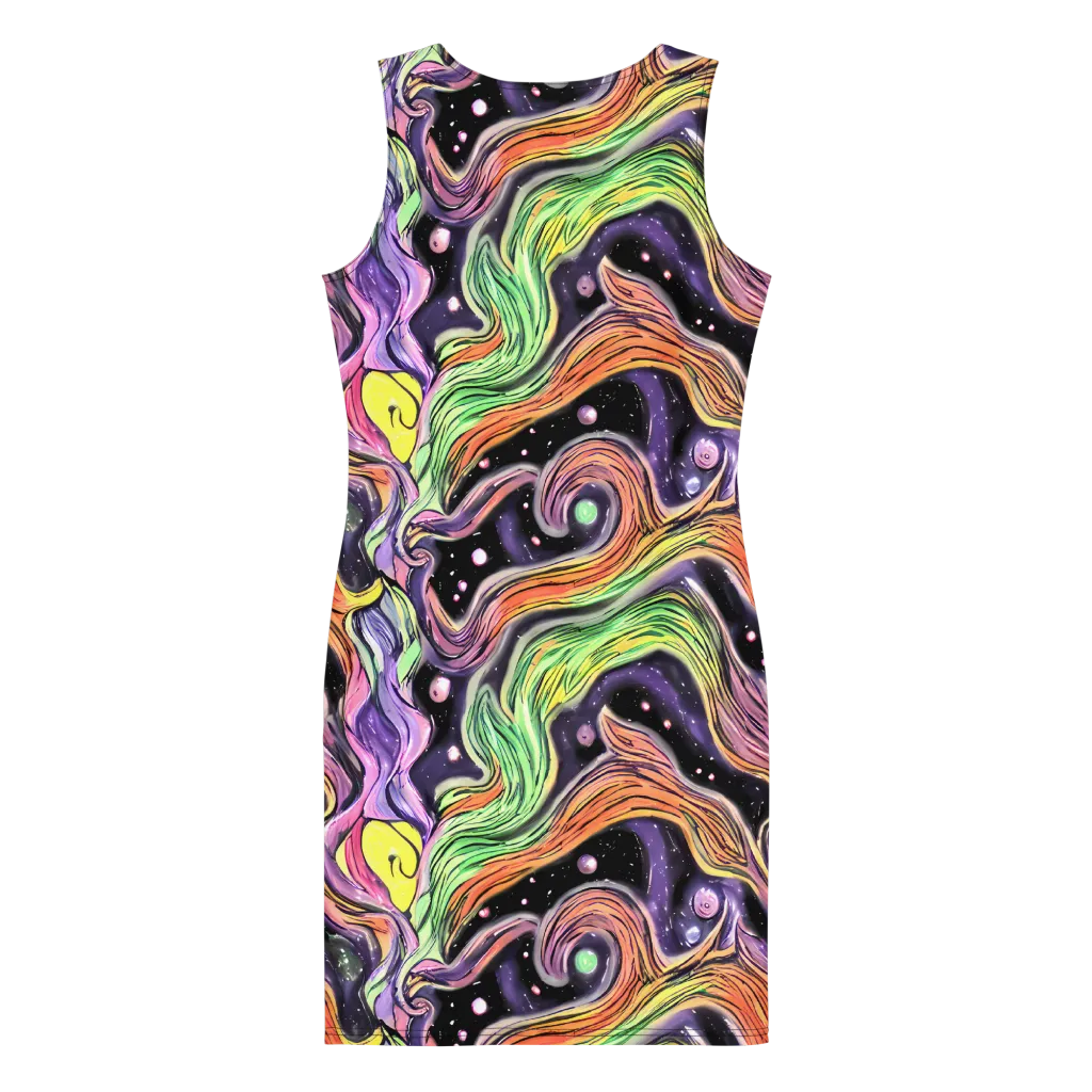 Cosmic Ribbon on Bodycon Dress — Back