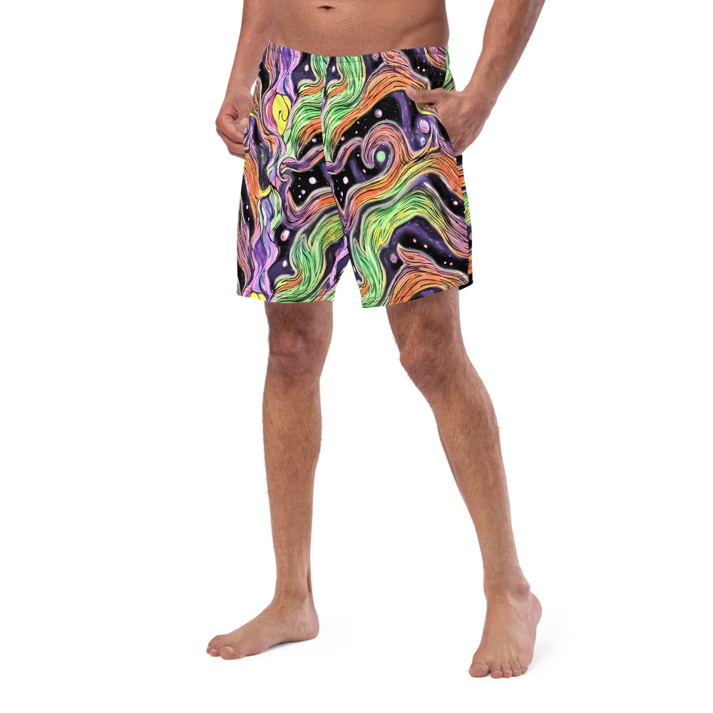 Cosmic Ribbon on Swim Trunks — Left Front