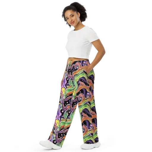 Cosmic Ribbon on a Wide-Leg Pants