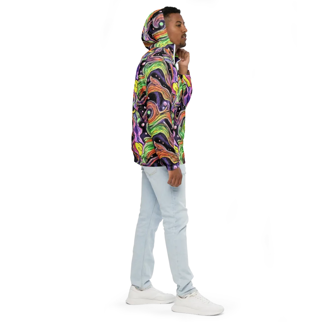 Cosmic Ribbon on Men's Windbreaker — Right