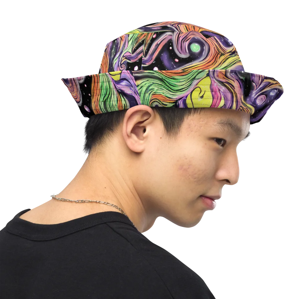 Cosmic Ribbon on Reversible Bucket Hat — Right Outside