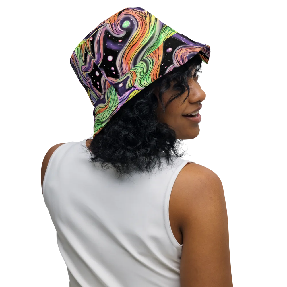 Cosmic Ribbon on Reversible Bucket Hat — Right Outside