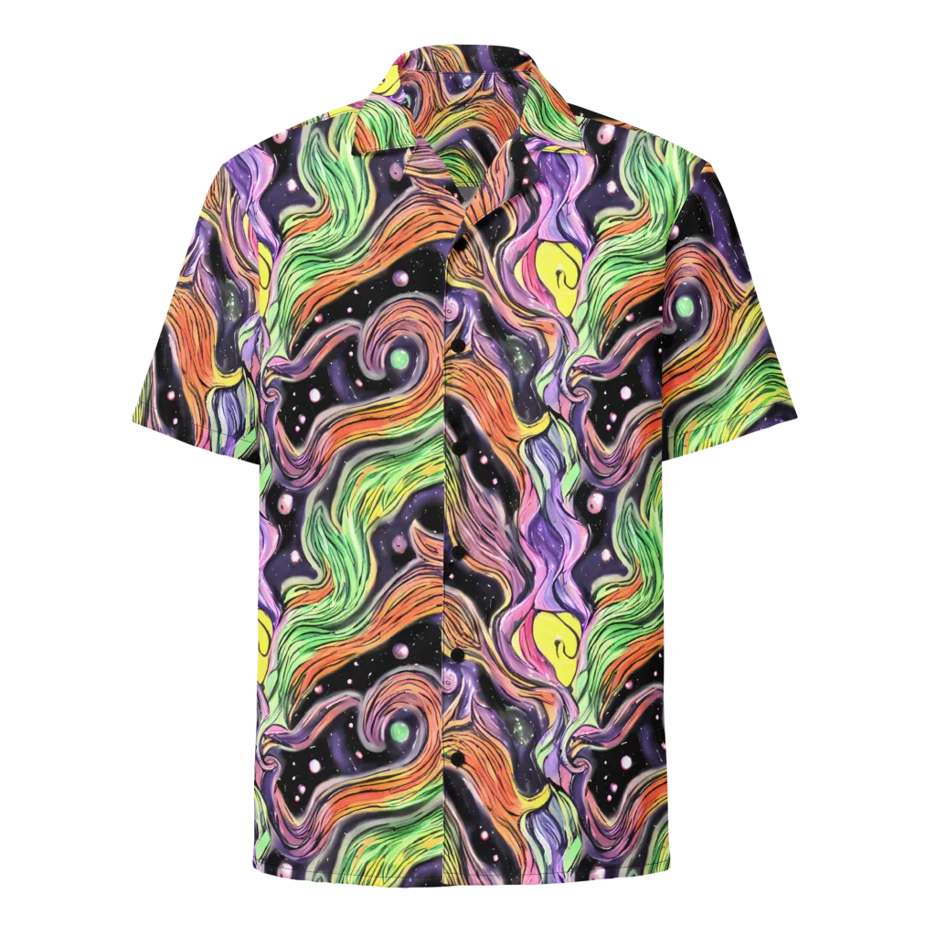 Cosmic Ribbon on Button Shirt — Front