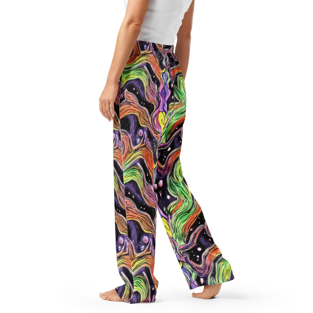Cosmic Ribbon on Women's Pajama Pants — Left