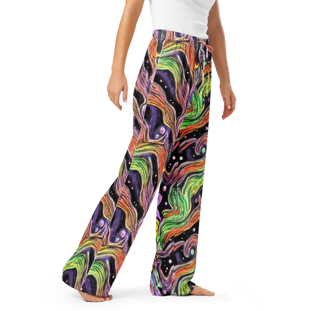 Cosmic Ribbon on Women's Pajama Pants — Right Front