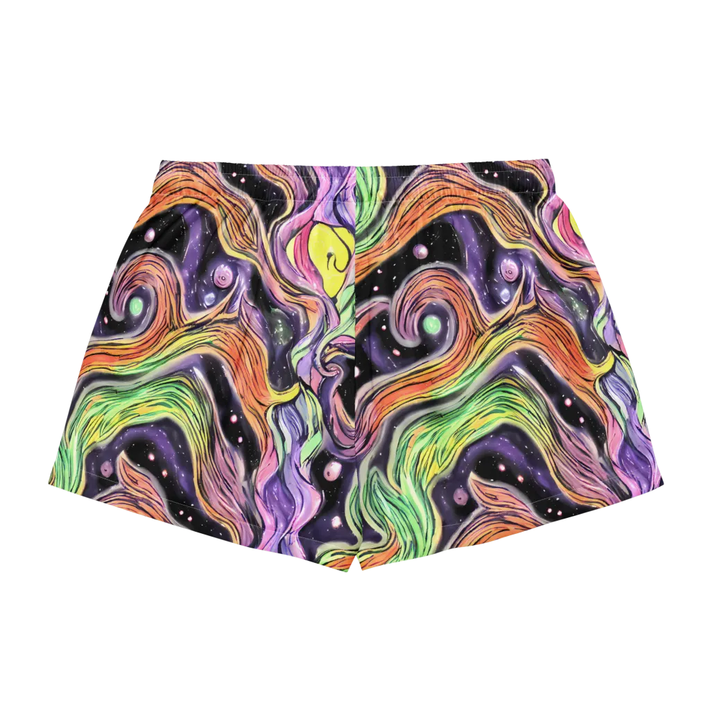 Cosmic Ribbon on Women's Pajama Shorts — Back