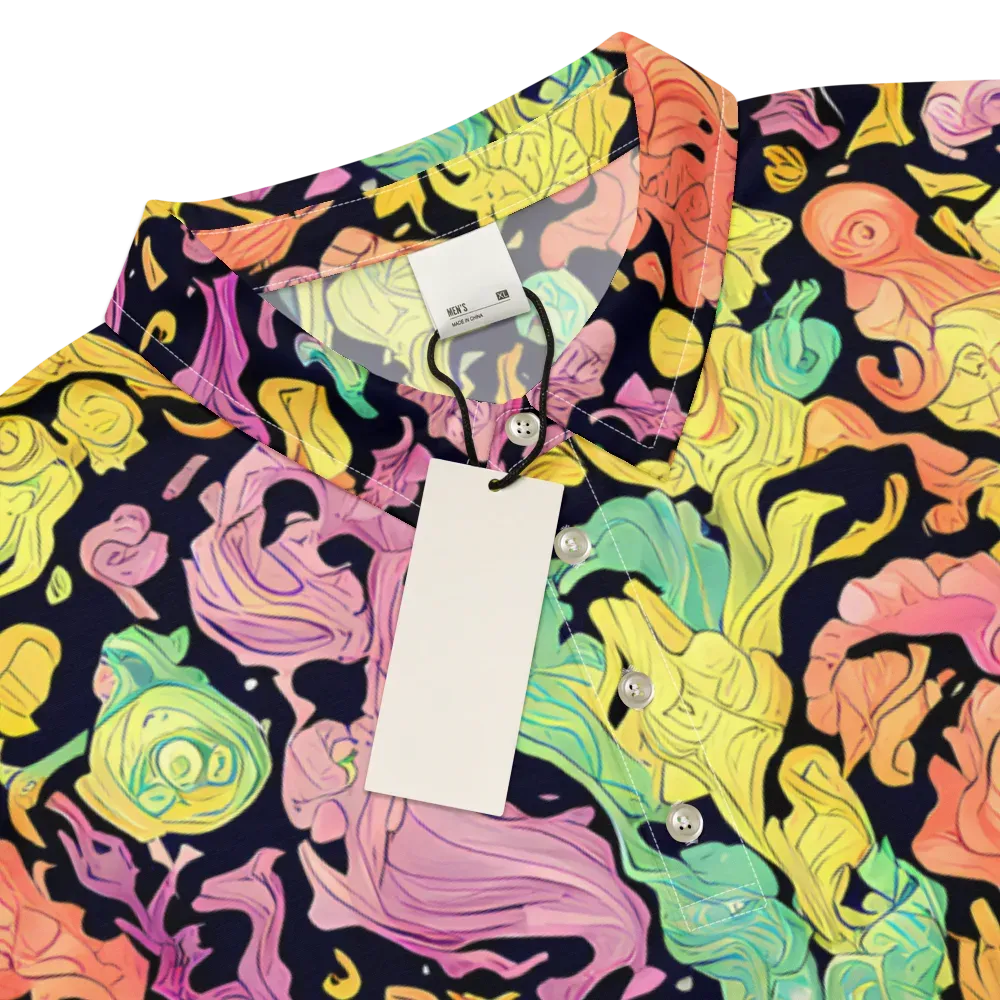 Chromatic Bloom on Men's Slim Fit Polo Shirt — Product details