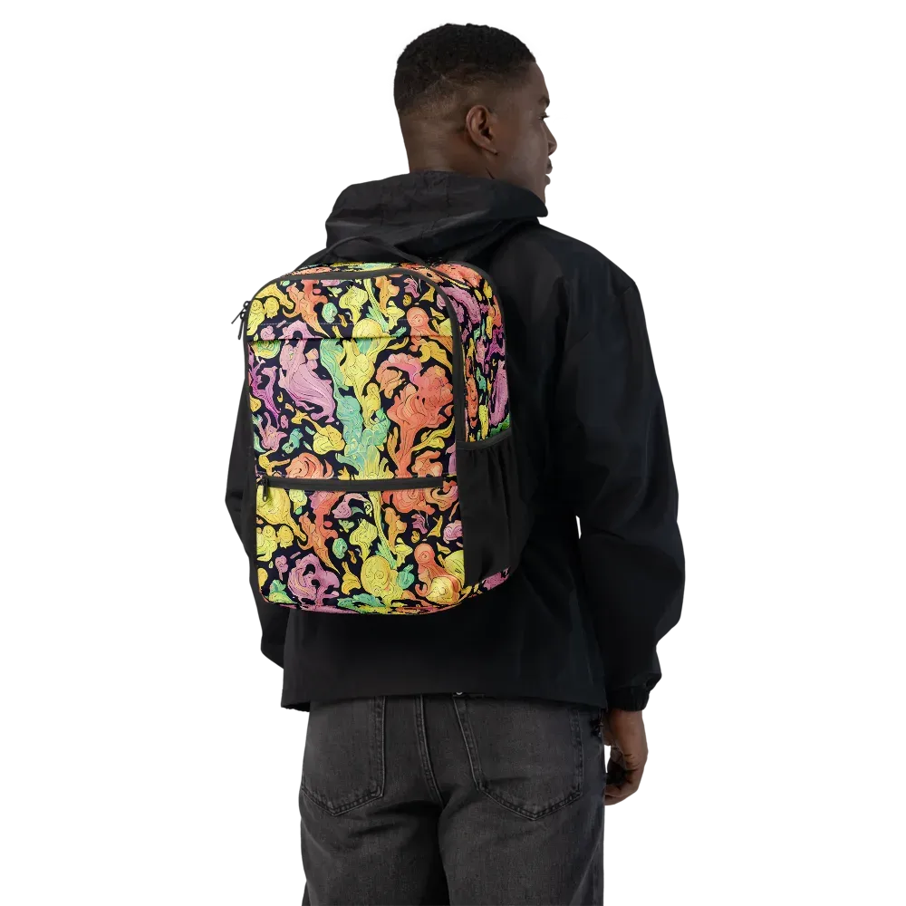 Chromatic Bloom on Utility Backpack — Back