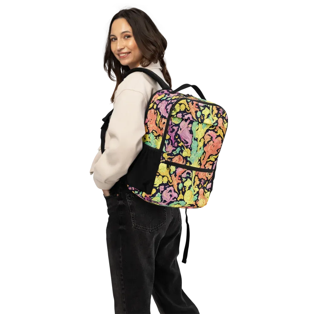 Chromatic Bloom on Utility Backpack — Back