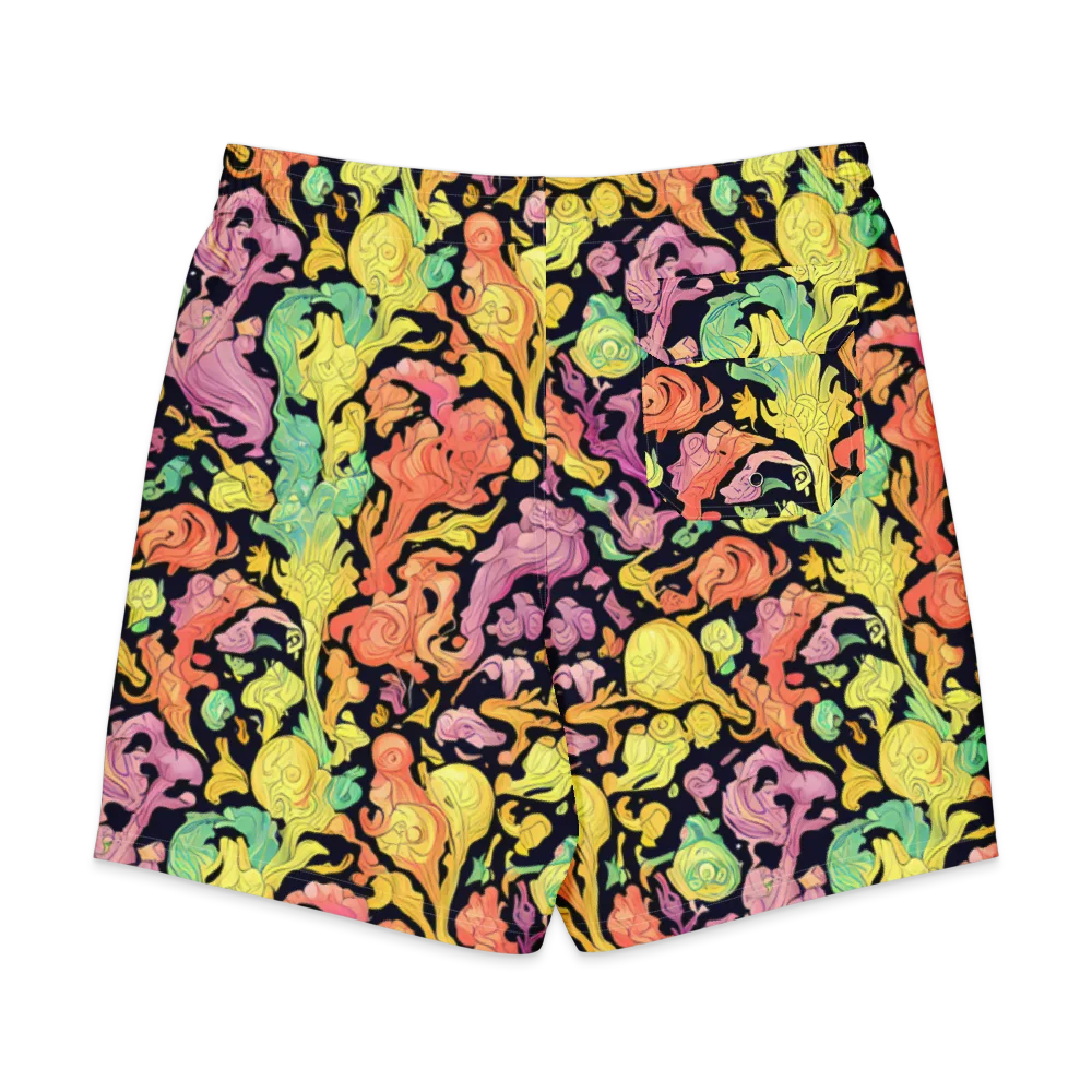 Chromatic Bloom on Men's Board Shorts — Back