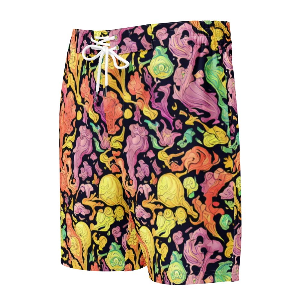 Chromatic Bloom on Men's Board Shorts — Front