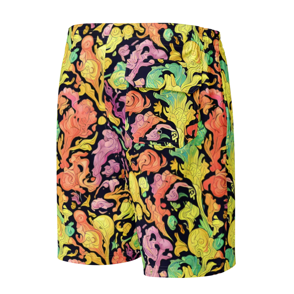 Chromatic Bloom on Men's Board Shorts — Back