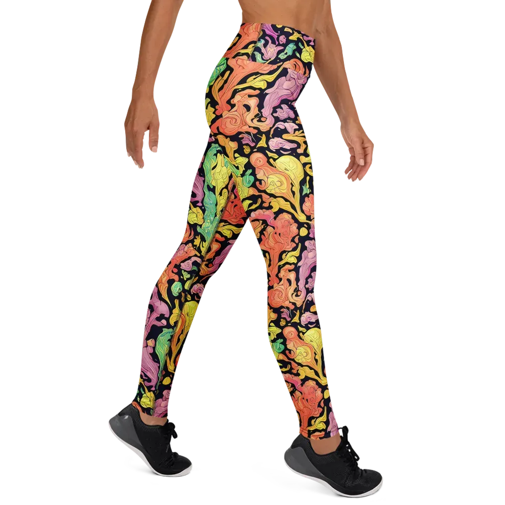 Chromatic Bloom on Yoga Leggings — Right