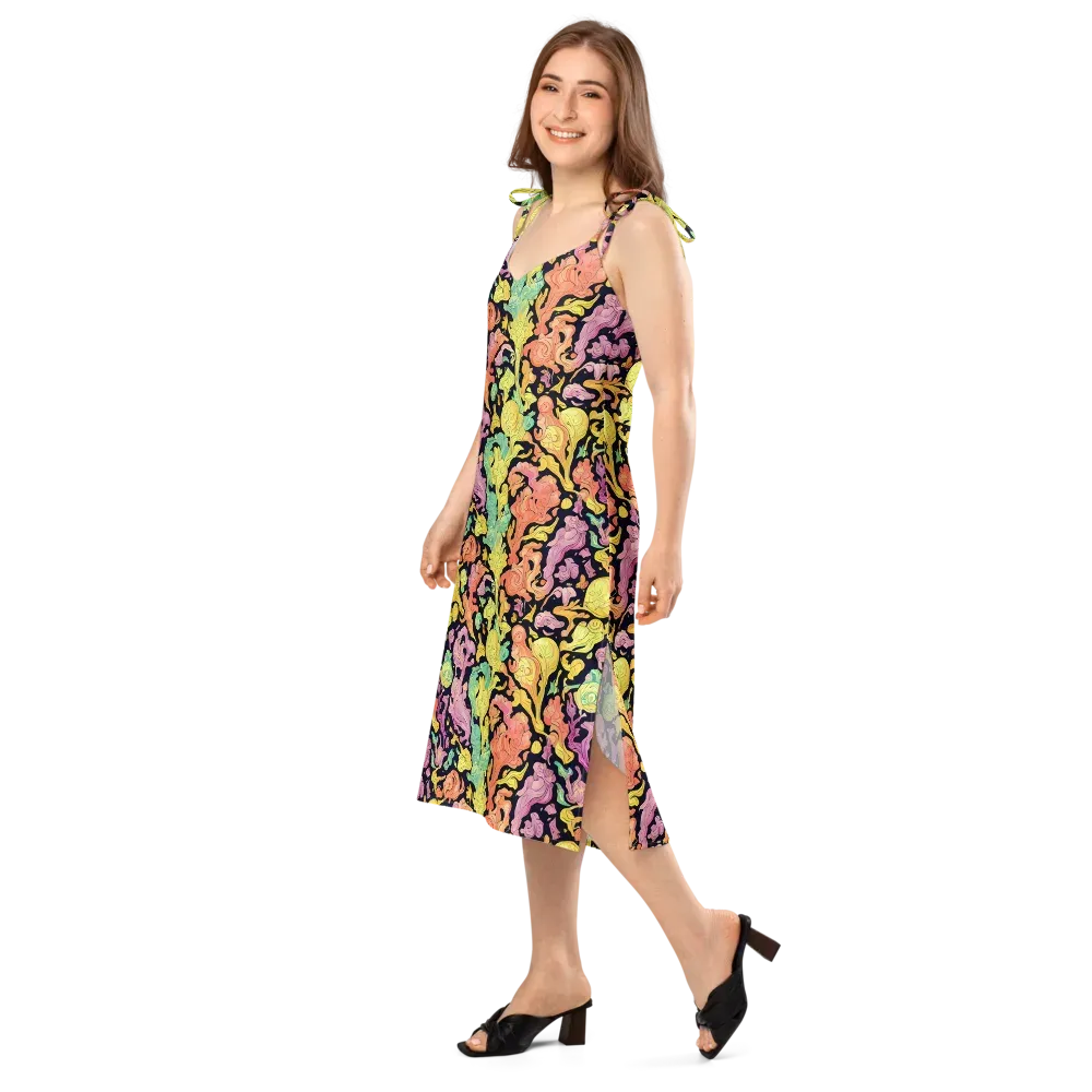 Chromatic Bloom on Slip Dress — Left Front