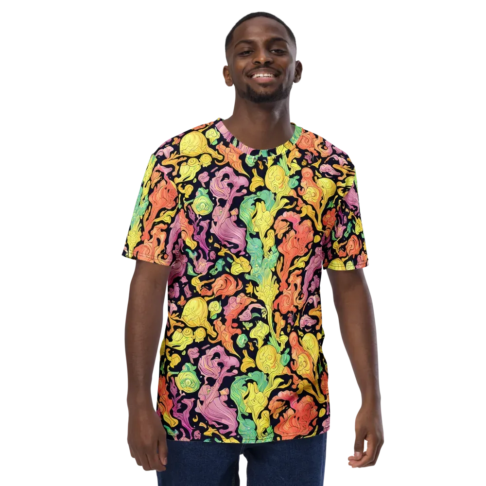 Chromatic Bloom on Men's Crew Neck T-Shirt — Front
