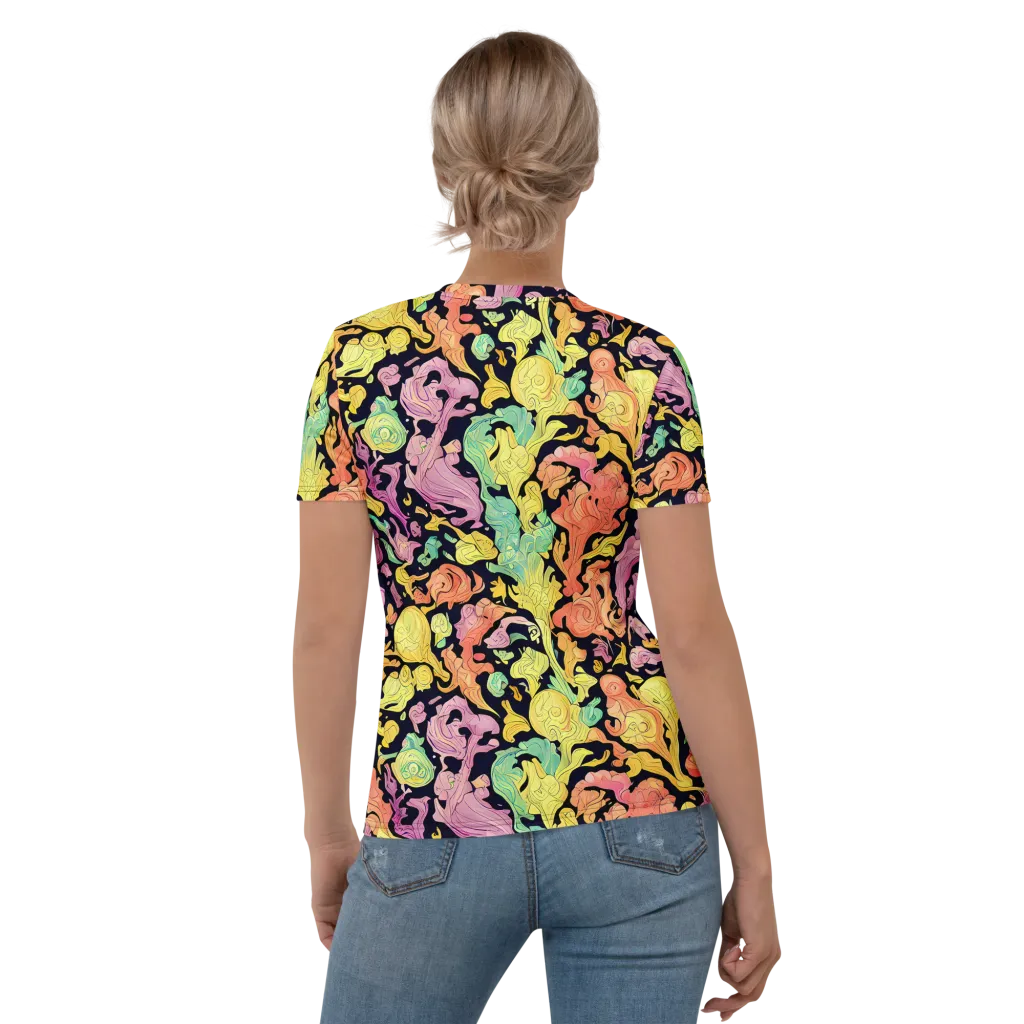 Chromatic Bloom on Women's Crew Neck T-Shirt — Back