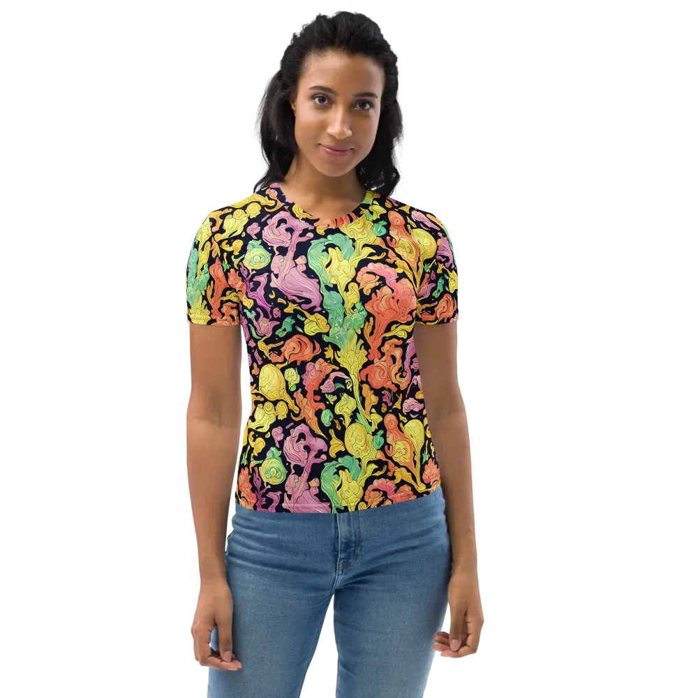 Chromatic Bloom on Women's Crew Neck T-Shirt — Front
