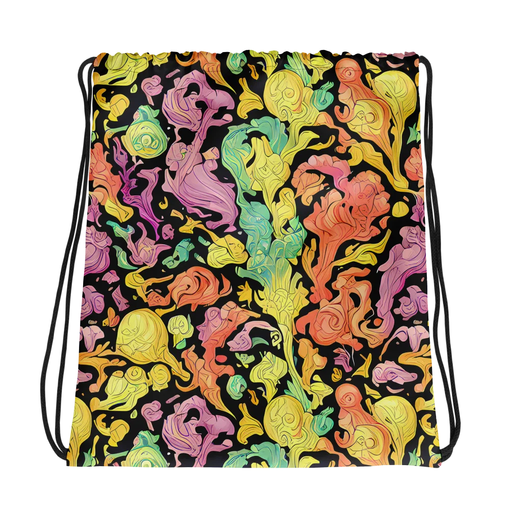 Chromatic Bloom on Drawstring Bag — Photo