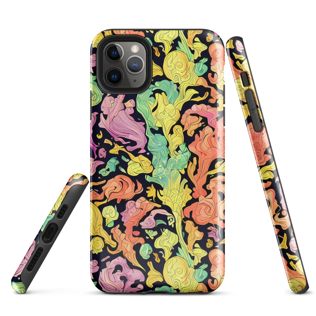 Chromatic Bloom on Tough Case for iPhone® — Front