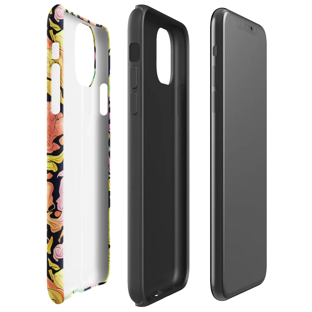 Chromatic Bloom on Tough Case for iPhone® — Right