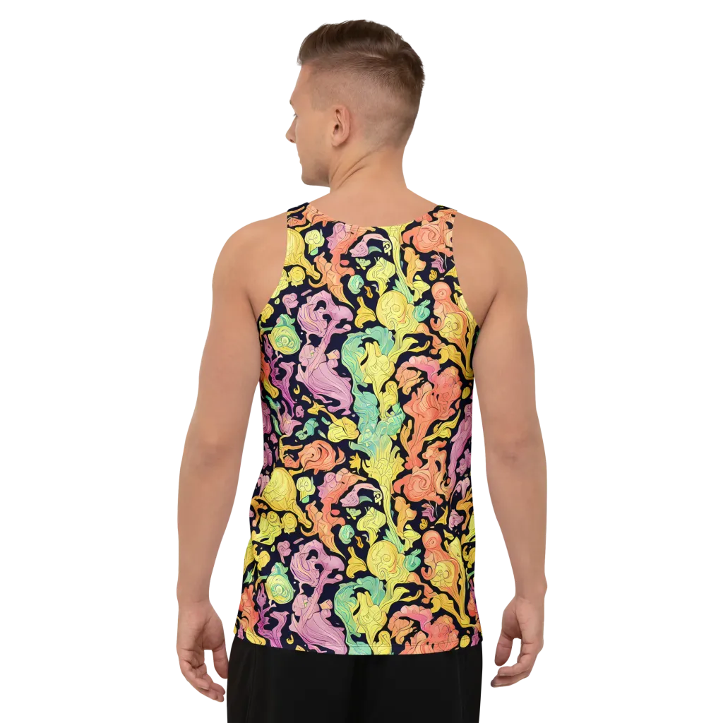 Chromatic Bloom on Men's Tank Top — Back