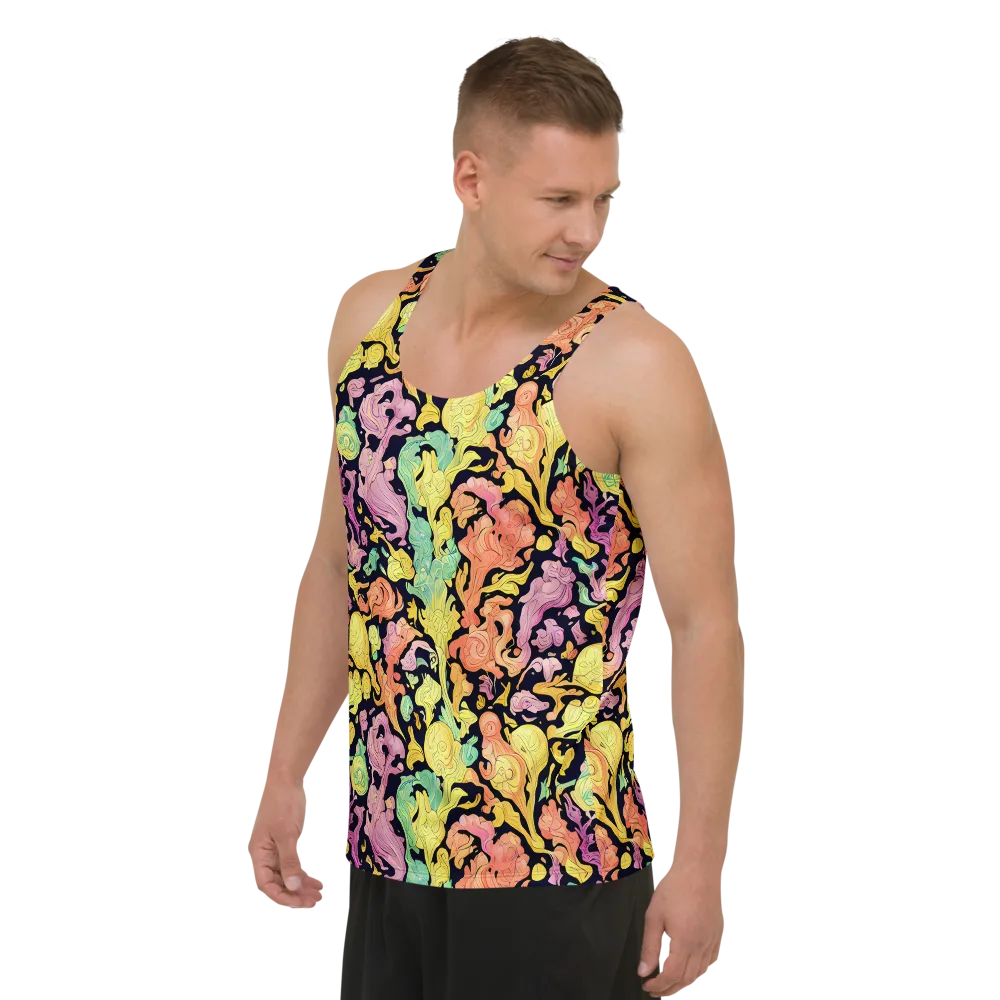 Chromatic Bloom on Men's Tank Top — Left Front