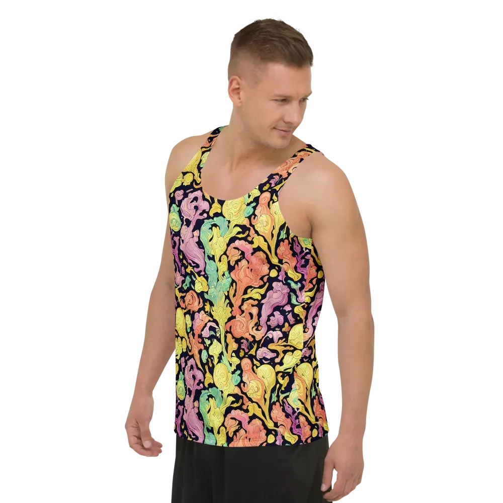 Chromatic Bloom on Men's Tank Top — Left Front